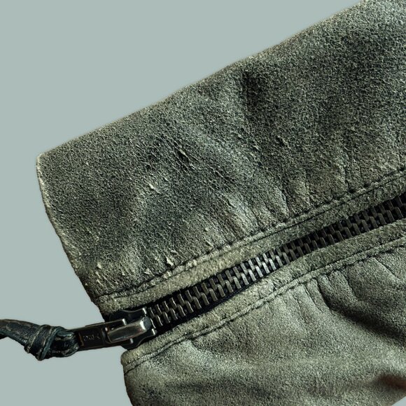 Muubaa London Army Green and Black Leather Motorcycle Jacket – 6 - Picture 9 of 10